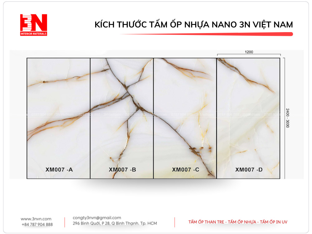 Kích thước tấm ốp nhựa 3N Việt Nam