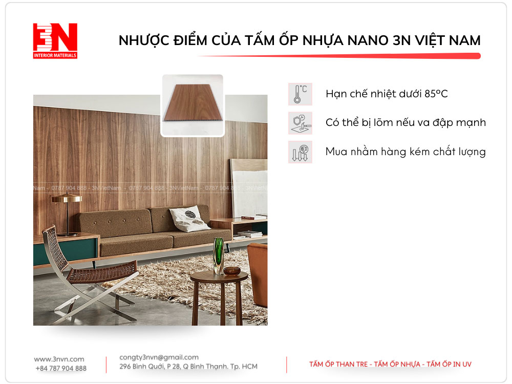 Nhược điểm tấm ốp nhựa nano là gì