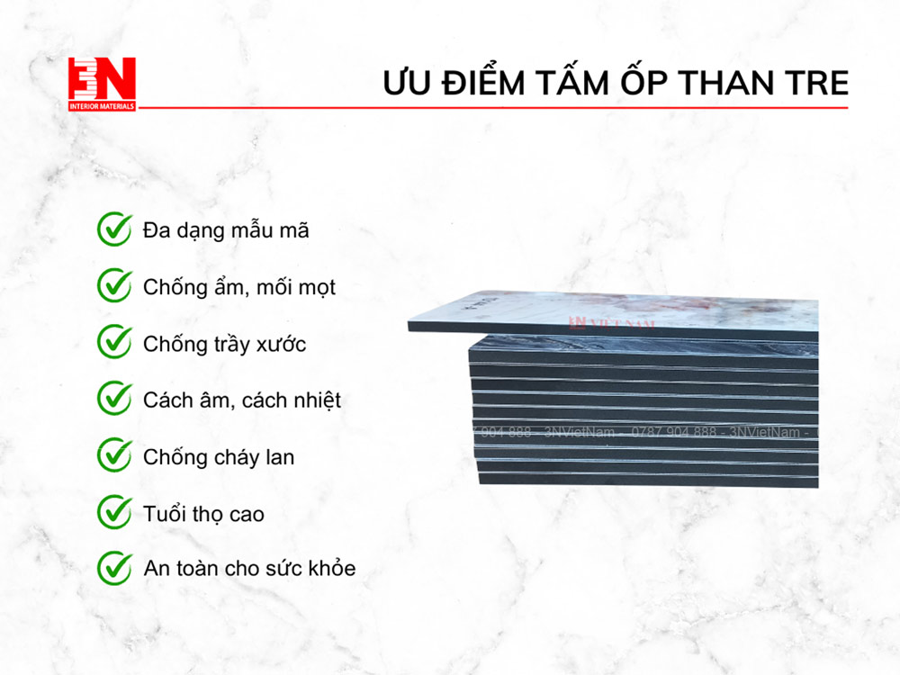 Ưu điểm của tấm ốp than tre là gì?