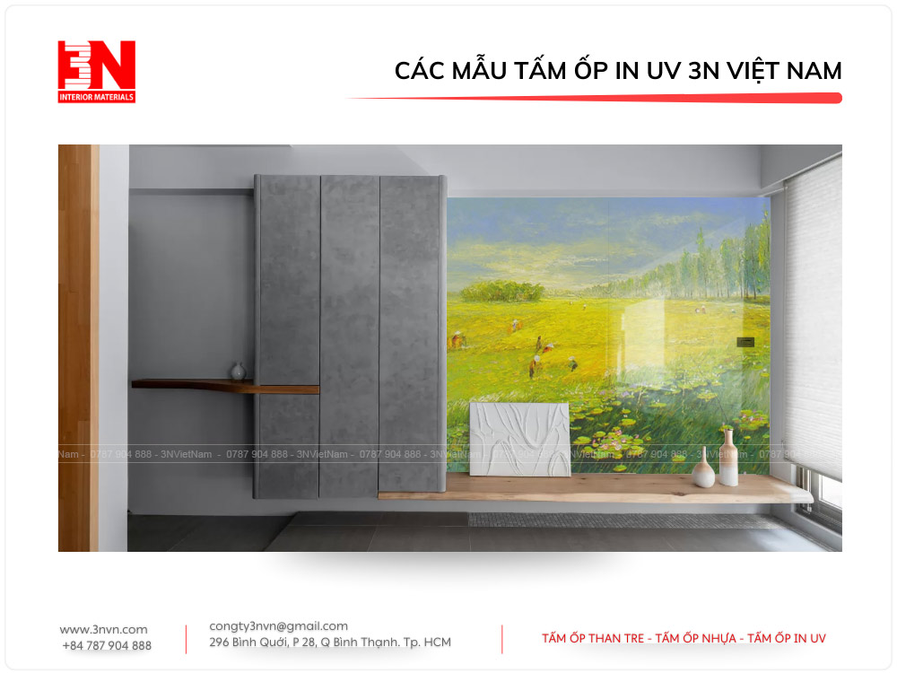 Mẫu tấm ốp in UV tranh ngoại cảnh Việt Nam